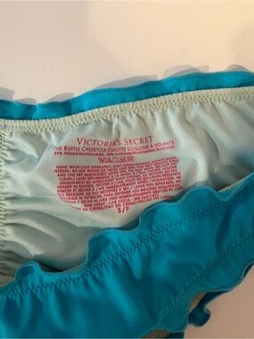 Victoria's Secret Bright Teal Ruffle Bikini Bottom